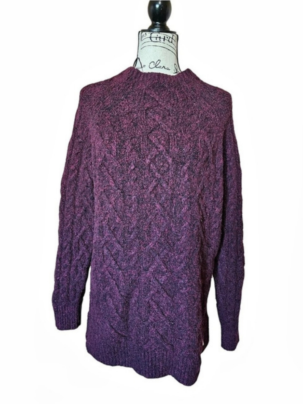 MICHAEL Michael Kors Cable Knit Sweater in Purple Size Large